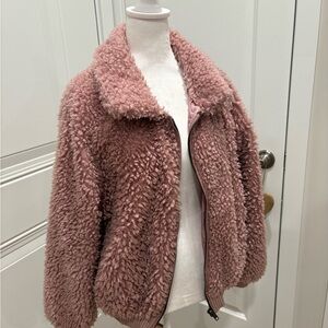 Dusty Pink Teddy Jacket